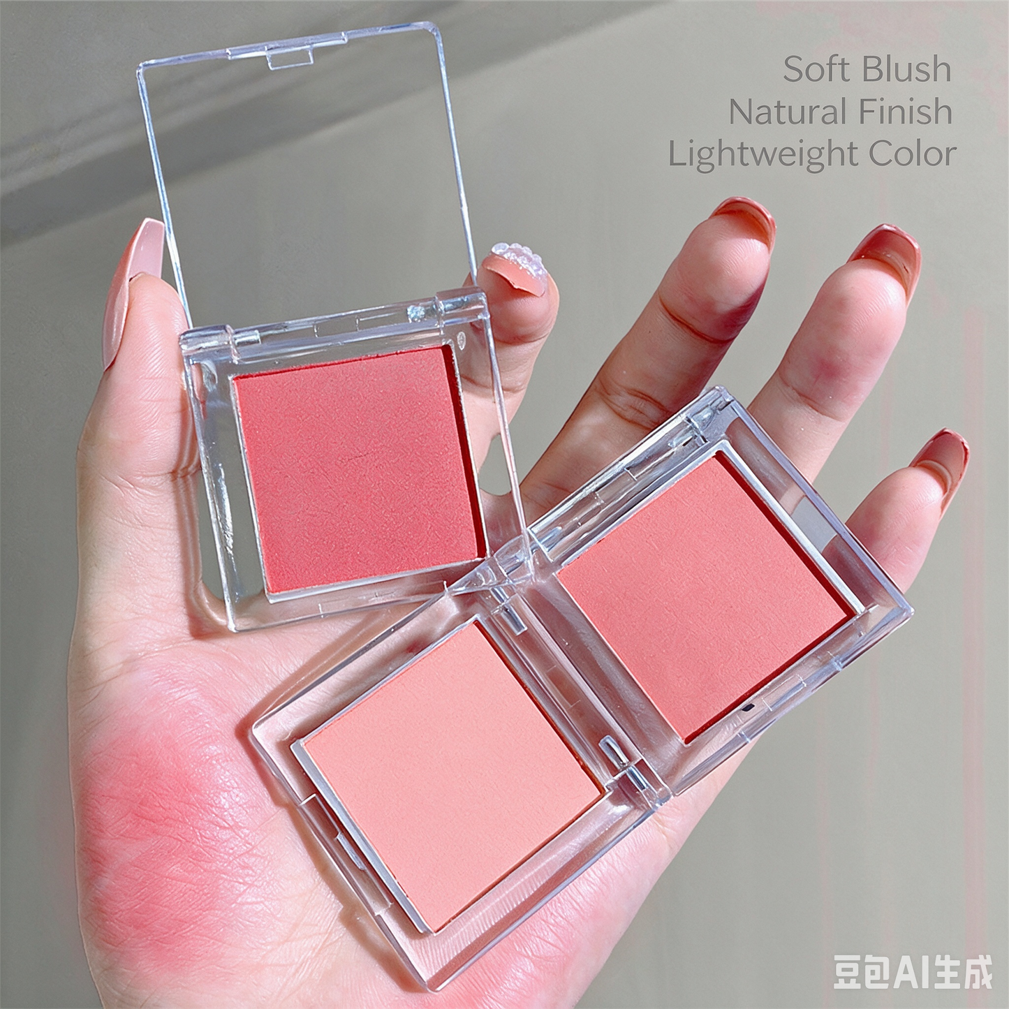 Single-Shade Blush, Highlighter, Matte Nude Makeup, Natural Glow, Contouring, Highlighting, Dimension-Enhancing Eyeshadow, Cosmetics