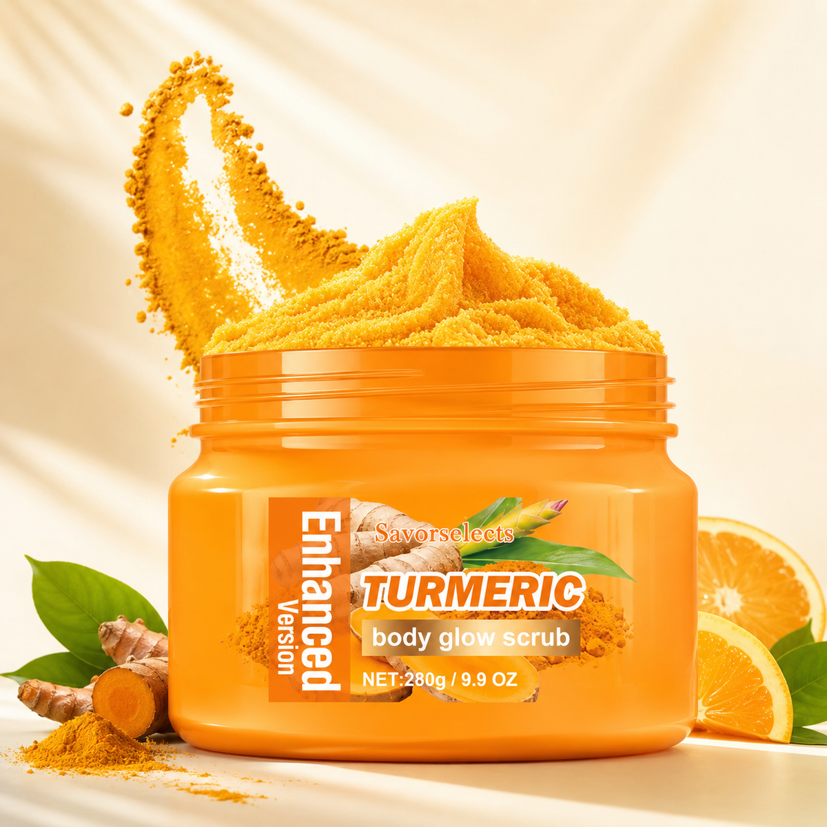 ✨ Turmeric Glow Scrub — Buff Away Dull, Rough Skin for a Softer, Smoother-Looking Glow 🧡