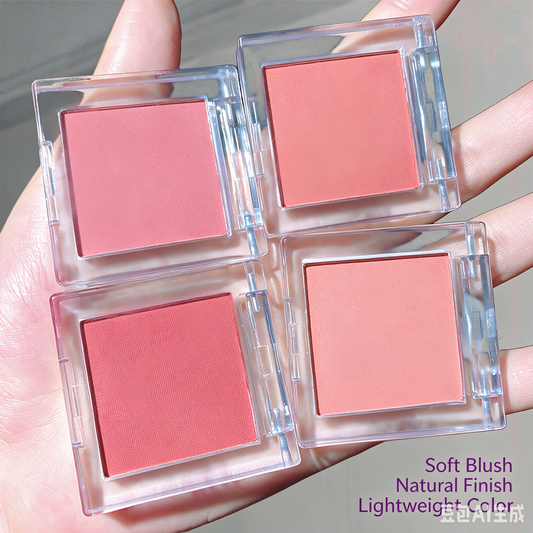 Single-Shade Blush, Highlighter, Matte Nude Makeup, Natural Glow, Contouring, Highlighting, Dimension-Enhancing Eyeshadow, Cosmetics