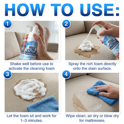 ✨BBOJI™ Multi-Enzyme Foam Cleaner🫧 | Dissolves Grease, Grime, Food Stains & Everyday Messes | No-Scrub Spray-and-Wipe Formula | Gentle Multi-Surface Cleaner for Kitchen, Bathroom, Sofa & Car