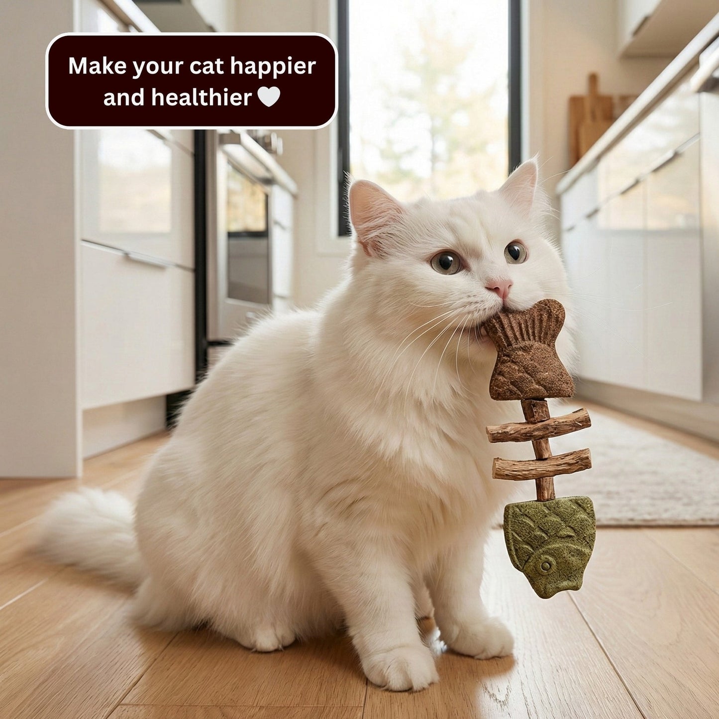 🌿 Catnip & Silvervine Chew Sticks 🐱 | Helps Clean Teeth & Freshen Breath | Encourages Healthy Chewing and Play | Natural Interactive Toy for Kittens & Adult Cats